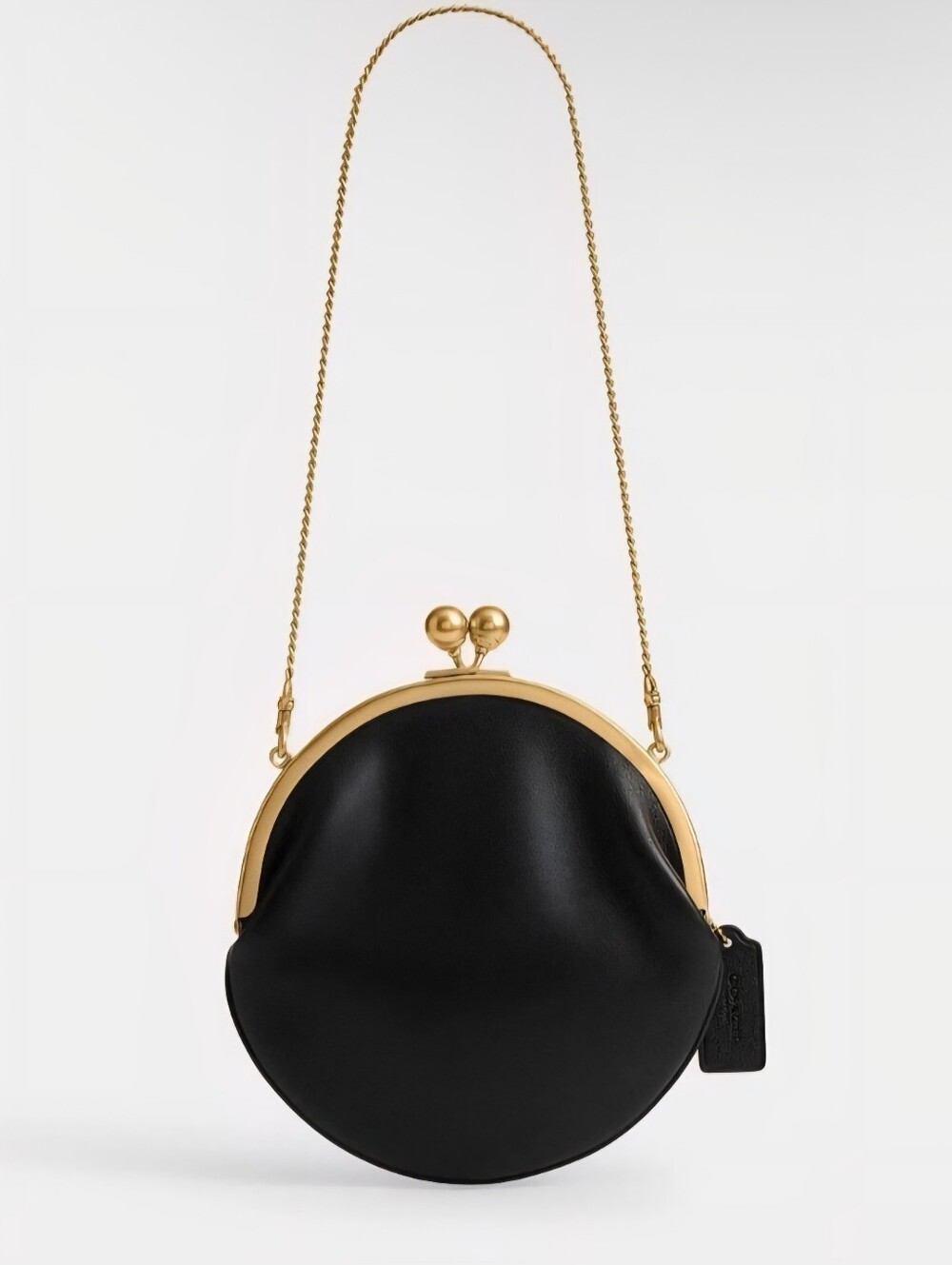 NWT Coach Runway Kisslock Pouch Bag 20 Brass Black CFB88 Authenticity Guarantee - Picture 10 of 11